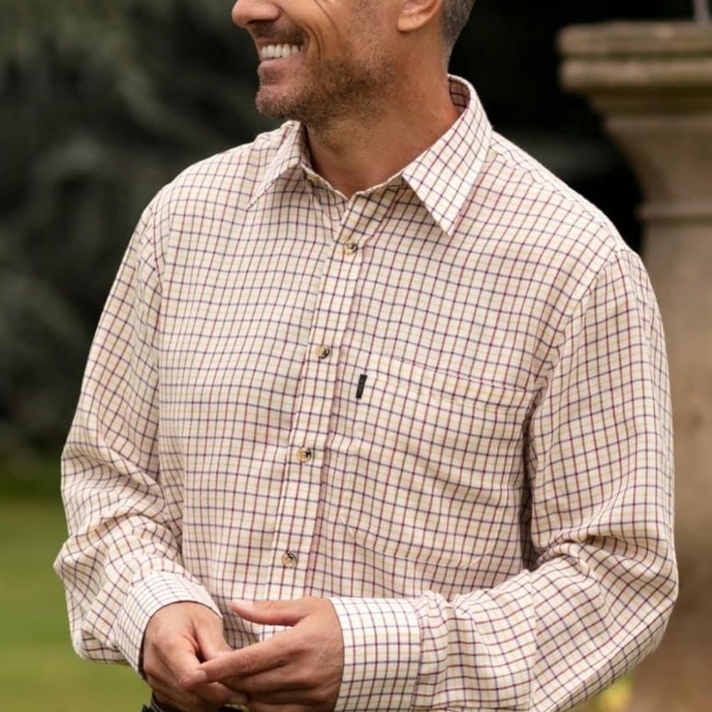 NWT Walker & Hawkes 100% Cotton Long Sleeve Country Check Murton Shirt | Medium‎